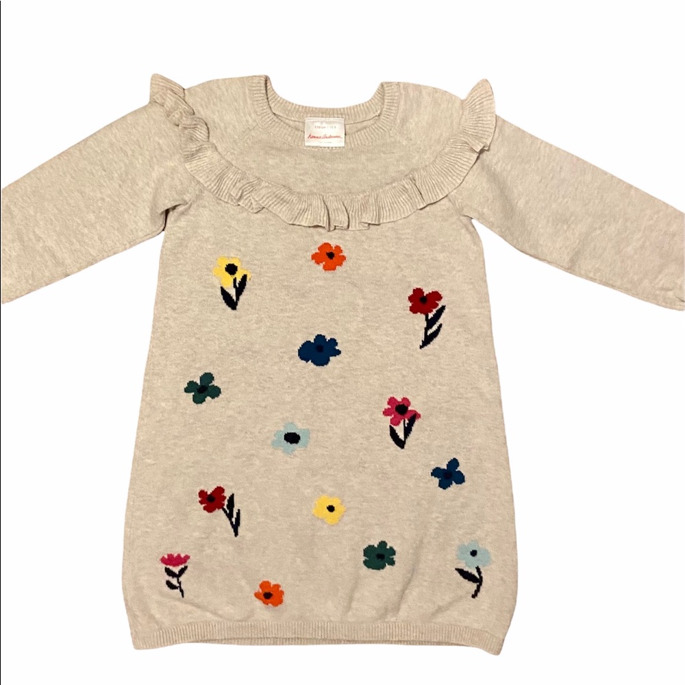 Hanna Andersson Flowery Sweater Dress (size 110/5)